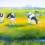 Koeien aan de waterkant ( detail)