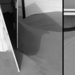 Sand buried beachcabins diptych