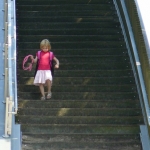 Meisje op trap