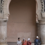 Bij de Hassan-II moskee in Casablanca
