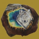 Shewolf uit Yellowstone park