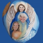 Moeder en dochter met engel