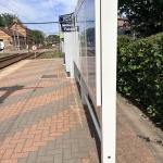 Heide station, de omgeving van het mee te nemen werk