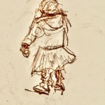 Meisje op schaatsjes