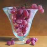 Druiven in glazen bokaal
