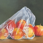 Appels in plastic zak