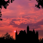 Kasteel Doornenburg bij zonsondergang