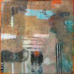 Landschap met oranje rand