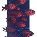 Vissen achtergrond blauw