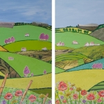 Heuvellandschap in de lente