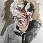 Manlief met leesbril