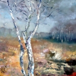 landschap met berken