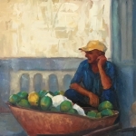 Colorful daily life series-The mango seller