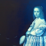 meisje in blauw