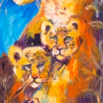 leeuwin met tweeling