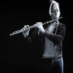 Musicus op dwarsfluit