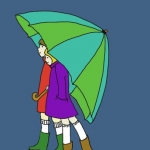 Onder moeders paraplu