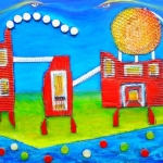 Industrie langs het water Fantasy