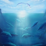 Dolfijnen uit het water