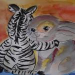 Zebra en Konijn
