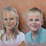 Kleinkinderen Portret in opdracht.