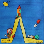 dikkeduimenregen op een schooldag