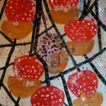 Behind the mushrooms