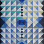 hermetisch mozaïek in blauw