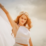 Bruid in bohemian stijl