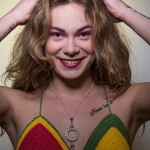 Model met festival look