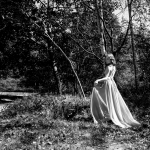 Bruid in zwart/wit foto