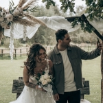 bruidspaar neemt selfie