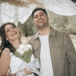 Bruidspaar heeft pret