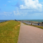Afsluitdijk between Waddenzee and IJsselmeer