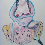 Het model is zwanger