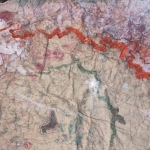 detail van zwarte route