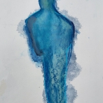 Silhouet met gele basis