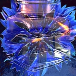 Potje met korenbloem  (d6123)