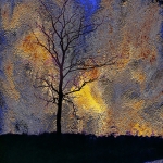 Zonsondergang na regenbui (d0126)