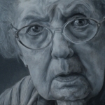portret oude vrouw met Alzheimer