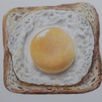 gebakken ei op brood
