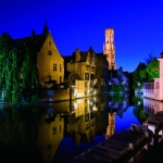 Rozenhoedkaai by night, Brugge