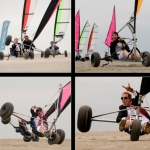 Collage of  Blowkarting pictures, Beach Club Natural High, Bouwersdam.
