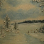 Weide met sneeuw