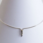 zilveren collier vierkante draad