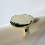 gouden ring lapis en zilver