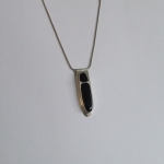 zilveren hanger onix