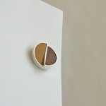 zilveren manchetknopen: coromandel/beuk