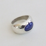 zilveren ring cabuchon lapis lazuli