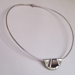 zilveren hanger trapezium